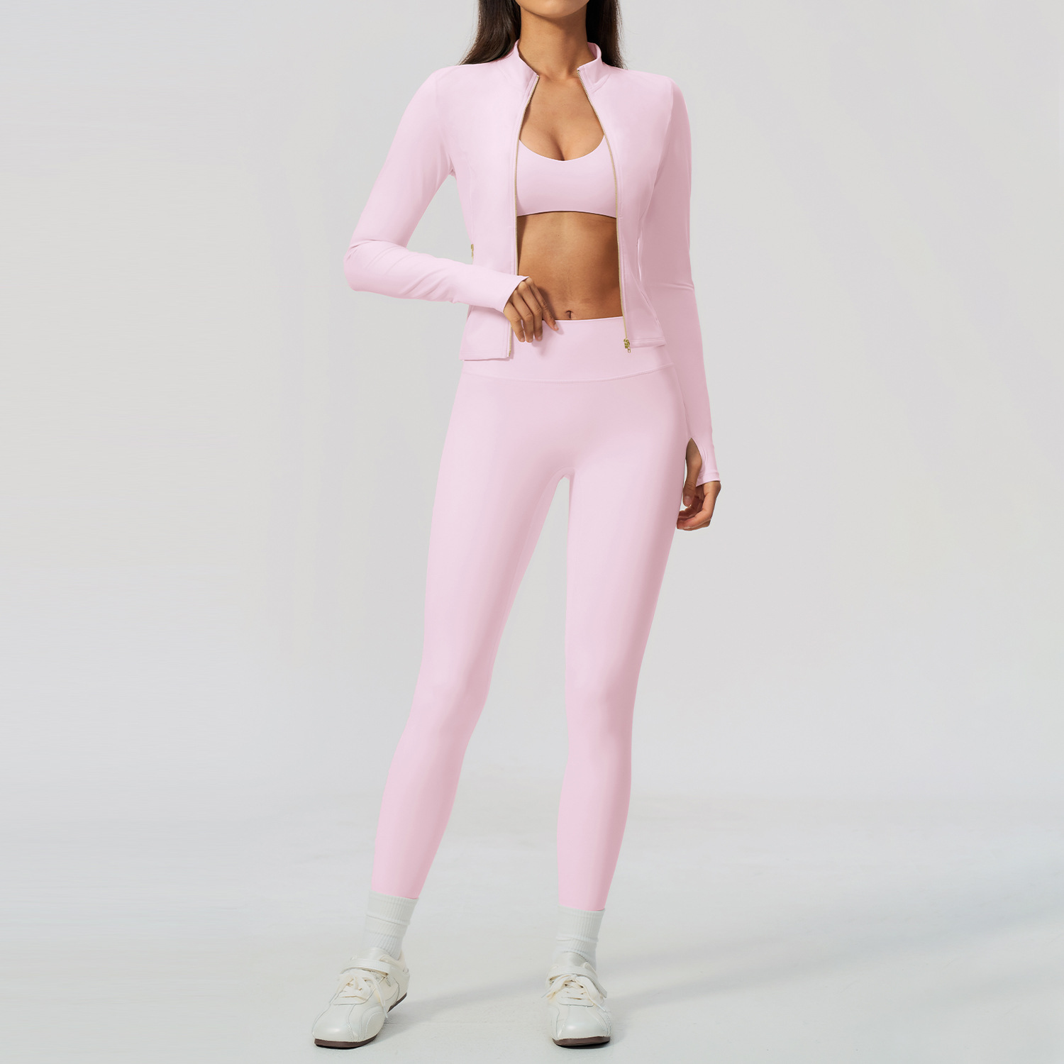 Women 2/3Pcs Yoga Set Zip Up T - đánh giá và giá Crossfit Workout With Equipment
