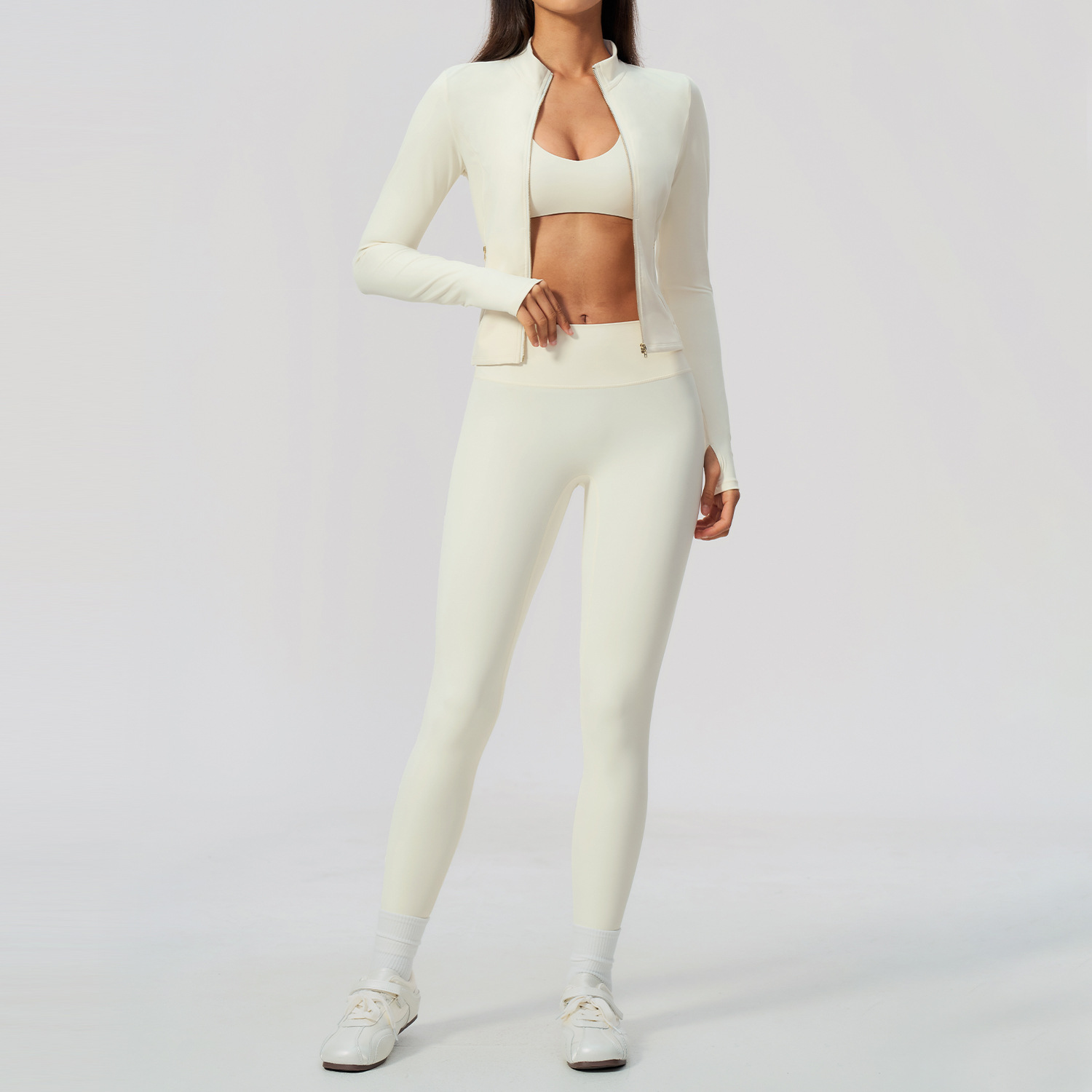 Women 2/3Pcs Yoga Set Zip Up T - đánh giá và giá Crossfit Workout With Equipment